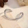 Wholesale Asymmetrical Geometric Retro Fashion Hip Hop Electroplated Titanium Steel Bracelets For Women