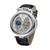 Wholesale Automatic Mechanical Men's Watch With Hollowout Transparent Tourbillon Waterproof Alloy Case Genuine Leather Strap Stainless Steel Buckle Mineral Reinforced Glass Mirror