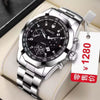 Wholesale Automatic Movement Watch Steel Strap Round Dial Luminous Waterproof Men's Leisure Watch
