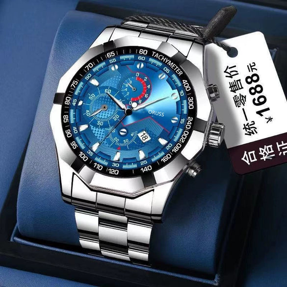 Wholesale Automatic Movement Watch Steel Strap Round Dial Luminous Waterproof Men's Leisure Watch