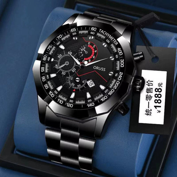 Wholesale Automatic Movement Watch Steel Strap Round Dial Luminous Waterproof Men's Leisure Watch