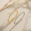 Wholesale Bamboo Style Stainless Steel Bracelets With 18K Gold Handmade And Electroplating Nonfading