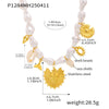 Wholesale Baroque Beads Starfish Multiaccessories Collarbone Necklace In Stainless Steel Shell Beads With Electroplating Geometric Pattern For Women Light Luxury Minimalist Style