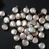Wholesale Baroque Button Edging Single Hanging Natural Freshwater Pearl Jewelry Accessories