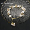 Wholesale Baroque Pearl Bracelet Retro Style Geometric Electroplated For Women