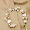 Wholesale Baroque Pearl Bracelet Retro Style Geometric Electroplated For Women