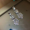 Wholesale Baroque Style Exaggerated Full Diamond Earrings In Alloy With Silver Needle