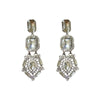 Wholesale Baroque Style Exaggerated Full Diamond Earrings In Alloy With Silver Needle
