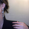 Wholesale Baroque Style Exaggerated Full Diamond Earrings In Alloy With Silver Needle