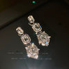 Wholesale Baroque Style Exaggerated Full Diamond Earrings In Alloy With Silver Needle