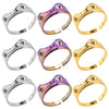 Wholesale Basic Geometric Stainless Steel Plating Open Rings
