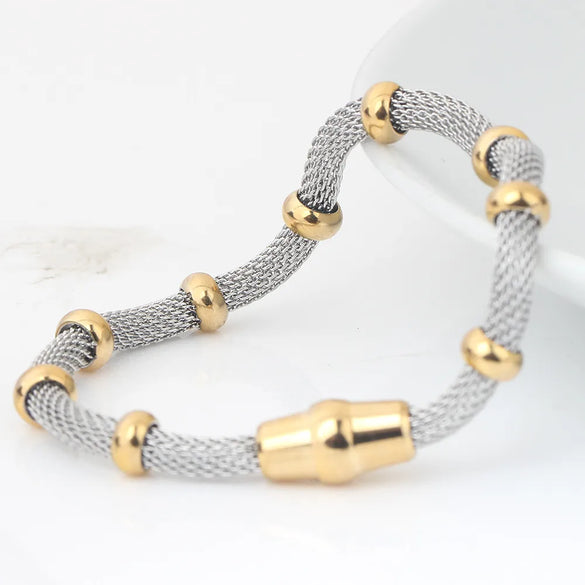 Wholesale Basic Geometric Titanium Steel Plating Bracelets