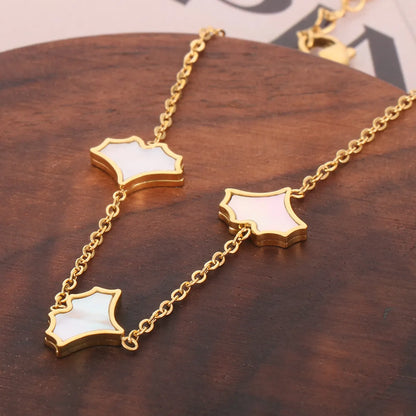 Wholesale Basic Ginkgo Leaf Stainless Steel Plating Gold Plated Bracelets