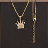 Wholesale Basic Modern Style Classic Style Crown Copper Plating Inlay 18K Gold Plated Zircon Pendant Necklace