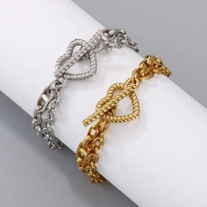 Wholesale Basic Modern Style Heart Shape Stainless Steel Plating Bracelets