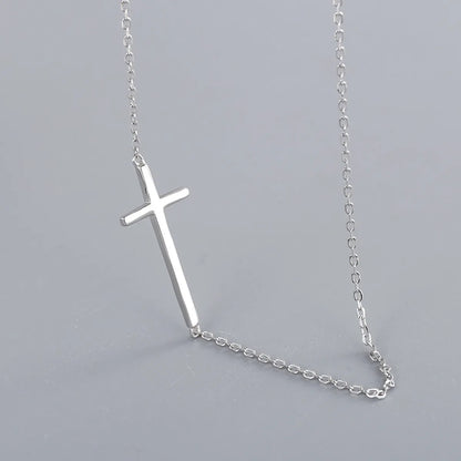 Wholesale Basic Retro Cross Sterling Silver Necklace