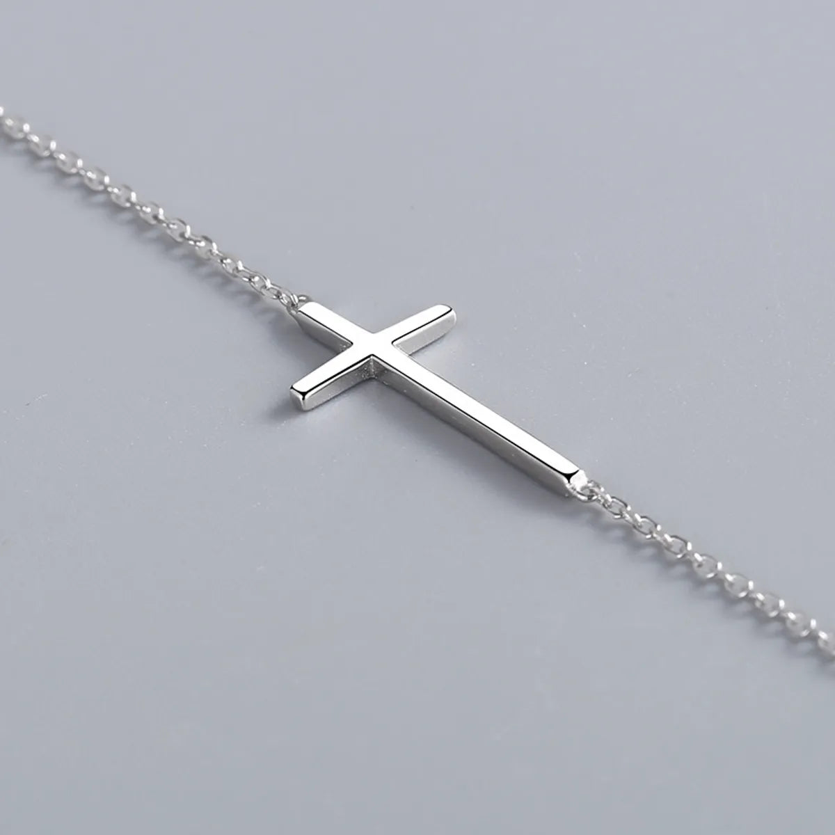 Wholesale Basic Retro Cross Sterling Silver Necklace