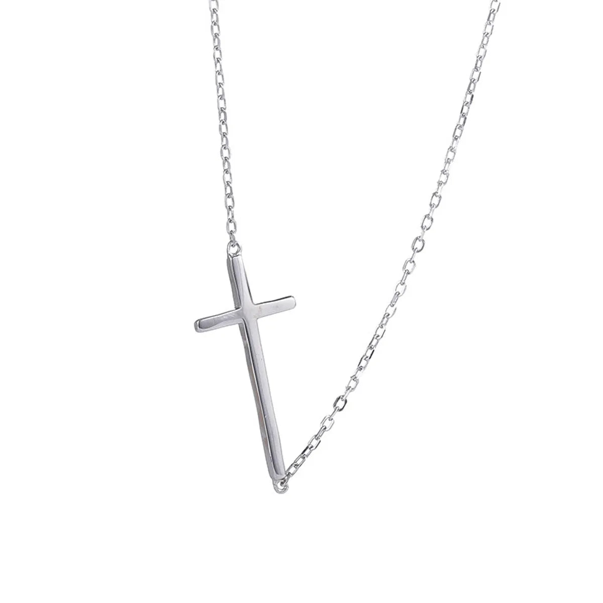 Wholesale Basic Retro Cross Sterling Silver Necklace