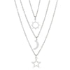 Wholesale Jewelry Basic Streetwear Sun Star Moon 304 Stainless Steel Pendant Necklace