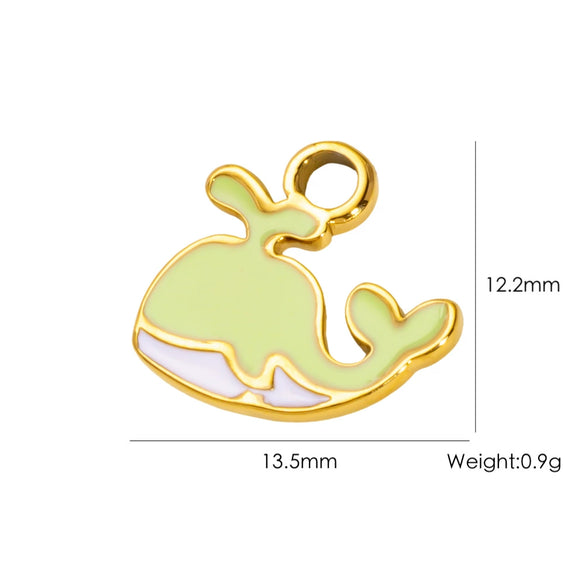 Wholesale Beach Wind Pendant Accessories Animal Style Starfish Shell 304 Stainless Steel Electroplated