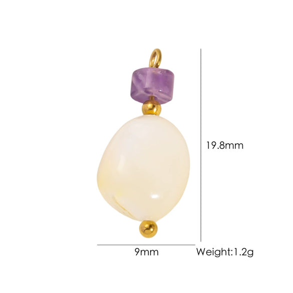 Wholesale Beach Wind Pendant Accessories Animal Style Starfish Shell 304 Stainless Steel Electroplated