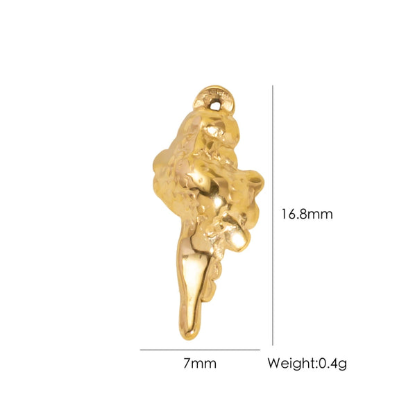 Wholesale Beach Wind Pendant Accessories Animal Style Starfish Shell 304 Stainless Steel Electroplated