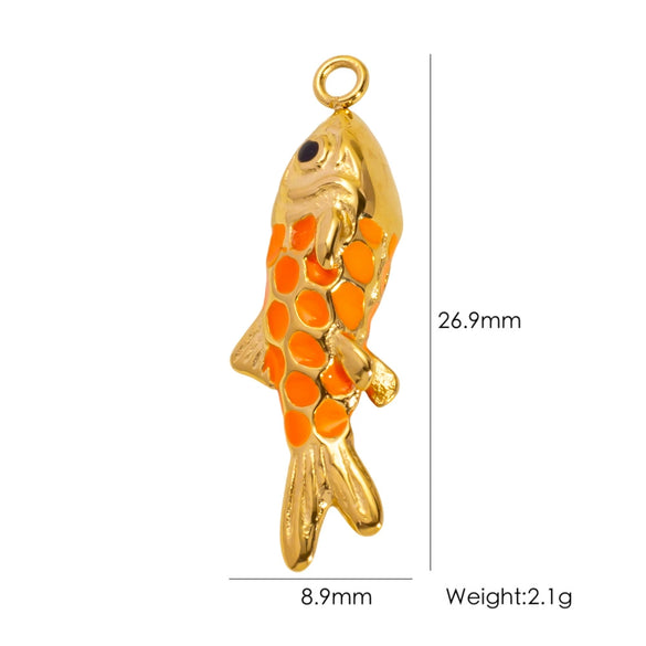 Wholesale Beach Wind Pendant Accessories Animal Style Starfish Shell 304 Stainless Steel Electroplated