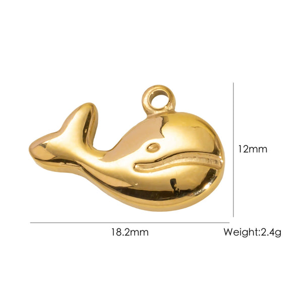 Wholesale Beach Wind Pendant Accessories Animal Style Starfish Shell 304 Stainless Steel Electroplated