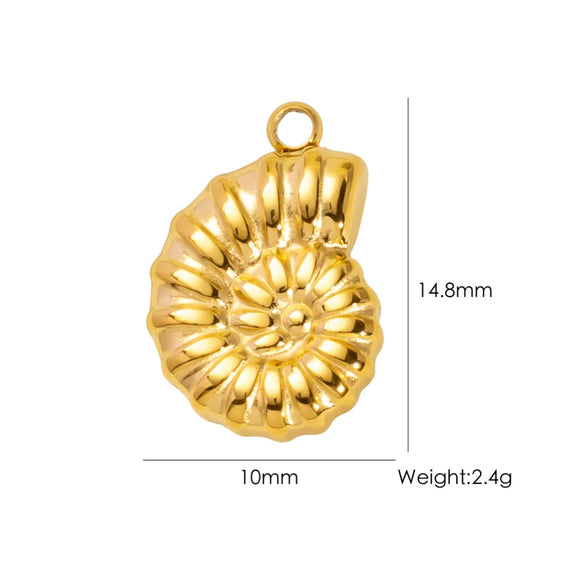 Wholesale Beach Wind Pendant Accessories Animal Style Starfish Shell 304 Stainless Steel Electroplated