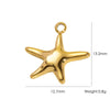 Wholesale Beach Wind Pendant Accessories Animal Style Starfish Shell 304 Stainless Steel Electroplated