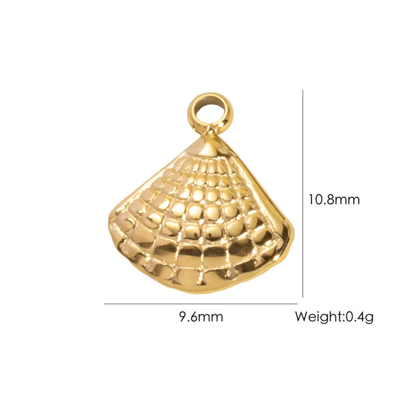 Wholesale Beach Wind Pendant Accessories Animal Style Starfish Shell 304 Stainless Steel Electroplated