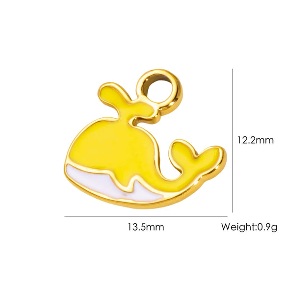 Wholesale Beach Wind Pendant Accessories Animal Style Starfish Shell 304 Stainless Steel Electroplated