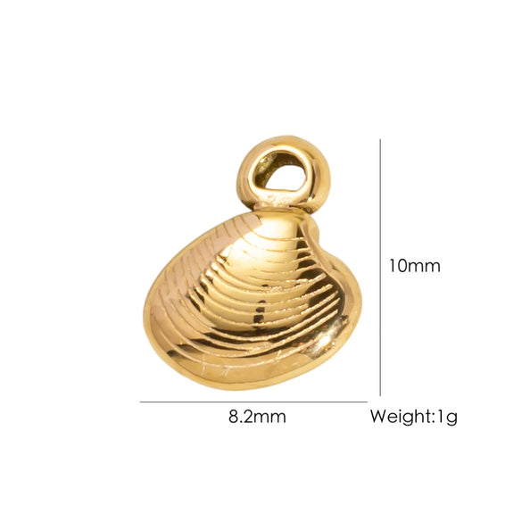 Wholesale Beach Wind Pendant Accessories Animal Style Starfish Shell 304 Stainless Steel Electroplated