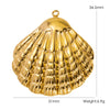 Wholesale Beach Wind Pendant Accessories Animal Style Starfish Shell 304 Stainless Steel Electroplated