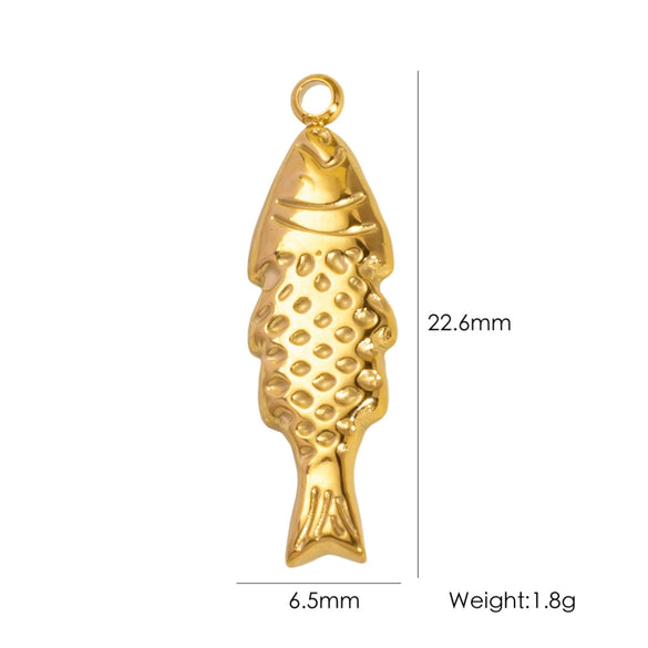 Wholesale Beach Wind Pendant Accessories Animal Style Starfish Shell 304 Stainless Steel Electroplated