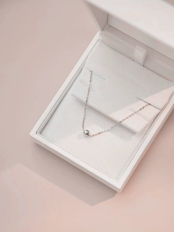 Wholesale Bead Necklace 925 Sterling Silver Geometric Oshaped Chain Plated With Gold Polished Minimalist Style For Women