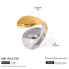Wholesale Bead Open Heartshaped Ring For Women Stainless Steel With Geometric Pattern And Electroplating