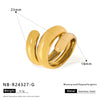 Wholesale Bead Open Heartshaped Ring For Women Stainless Steel With Geometric Pattern And Electroplating