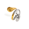 Wholesale Bead Open Heartshaped Ring For Women Stainless Steel With Geometric Pattern And Electroplating