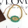Wholesale Beaded Bracelet Gold Plated Copper Beads Geometric Pattern Electroplating For Women
