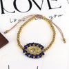 Wholesale Beaded Bracelet Gold Plated Copper Beads Geometric Pattern Electroplating For Women