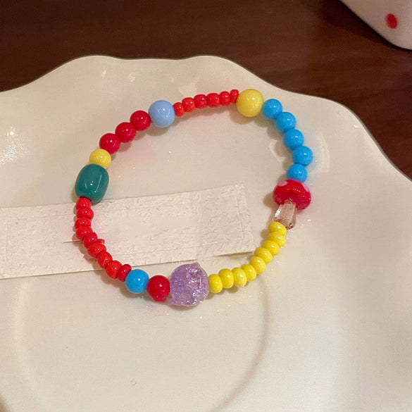 Wholesale Beaded Bracelet Mixed Materials Handmade Sweet Stars Animal Zodiac Bow Insect Cartoon Characters Leaf Rhombus Geometric For Women