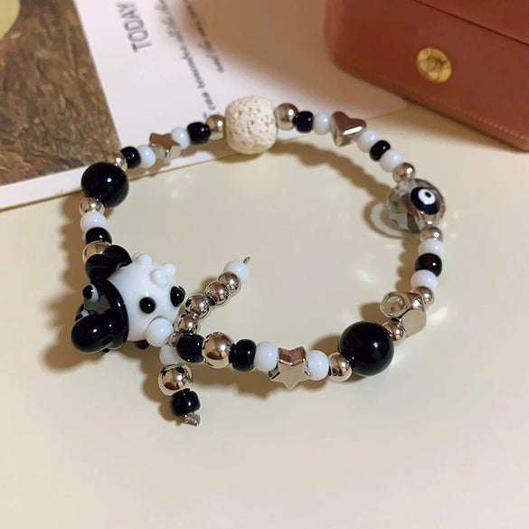 Wholesale Beaded Bracelet Mixed Materials Handmade Sweet Stars Animal Zodiac Bow Insect Cartoon Characters Leaf Rhombus Geometric For Women