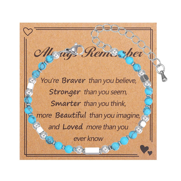 Wholesale Beaded Bracelet Stone Stainless Steel Geometric Handmade Unisex