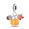 Wholesale Beaded Charm Copper Silver Plated Cute Squirrel Maple Leaf Pine Cone Animal Style Dripping Oil