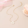 Wholesale Beaded Flower Stacked Stainless Steel 18K Gold Plated Geometric Style Necklace For Women