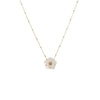 Wholesale Beaded Flower Stacked Stainless Steel 18K Gold Plated Geometric Style Necklace For Women