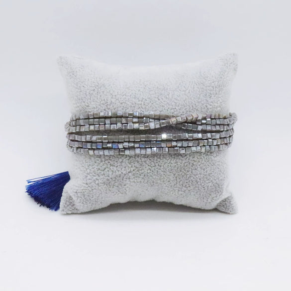 Wholesale Beaded Hand Woven Bohemian Tassel Bracelet Glass Glaze Drop Shape Geometric Style Unisex