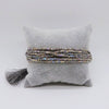 Wholesale Beaded Hand Woven Bohemian Tassel Bracelet Glass Glaze Drop Shape Geometric Style Unisex