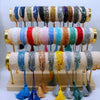Wholesale Beaded Hand Woven Bohemian Tassel Bracelet Glass Glaze Drop Shape Geometric Style Unisex